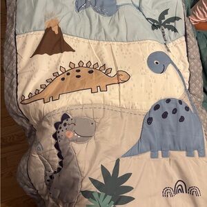 Dinosaur & Sloth Themed Crib Bedding Set NEW